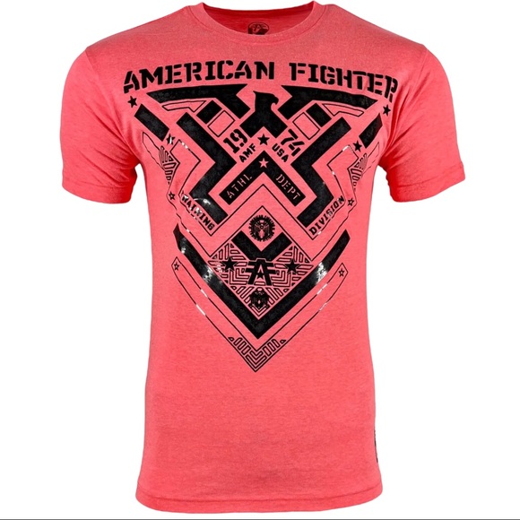 American Fighter Men's T-shirt DAMASCUS Athletic MMA Pink S-2XL - Picture 1 of 8